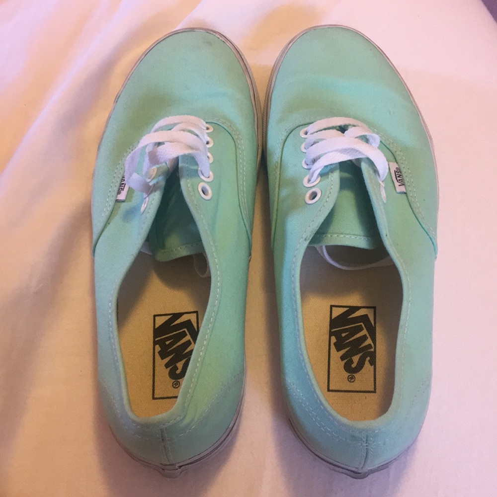 Sea foam green Vans shoes size 9